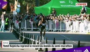 Yomif Kejelcha reprend le record du monde du semi-marathon - Athlé