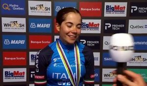 Championnats du Monde UCI Montréal 2026 - Matilde Rossignoli après sa médaille d'argent sur la course en ligne Juniors Femmes