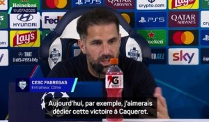 Cesc Fabregas dédie la victoire à Maxence Caqueret et justifie l’absence du Français - Foot - Ligue des champions - Côme