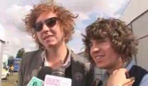 The Kooks backstage V festival on performing in America