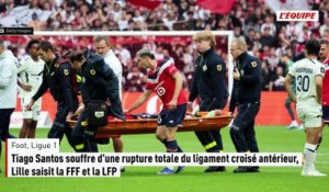 Tiago Santos souffre d'une rupture totale du ligament croisé antérieur du genou droit, Lille saisit la FFF et la LFP - Foot - Ligue 1 - Lille