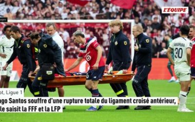 Tiago Santos souffre d'une rupture totale du ligament croisé antérieur du genou droit, Lille saisit la FFF et la LFP - Foot - Ligue 1 - Lille