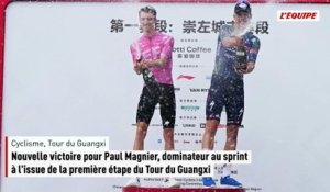 Nouvelle victoire pour Paul Magnier, dominateur au sprint à l'issue de la première étape du Tour du Guangxi - Cyclisme