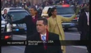 Obama marche jusqu'à la Maison-Blanche