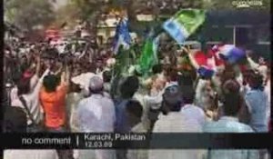 longue marche de l'opposition pakistanaise et des avocats
