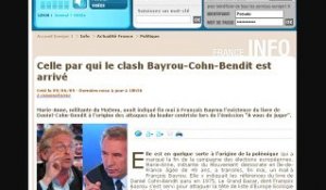 Clash avec Cohn-Bendit: Bayrou prévenu par une internaute