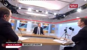 FACE A NOUS,Bruno Le Maire, Ministre de l'agriculture, tête de liste UMP en Haute Normandie