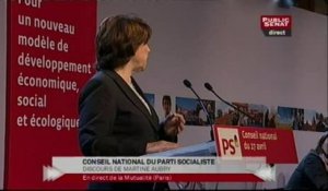 EVENEMENT,Discours de Martine Aubry, première secrétaire du Parti Socialiste