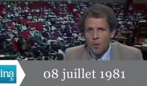 20h Antenne 2 du 08 juillet 1981 - Pierre Mauroy devant l'Assemblée - Archive INA