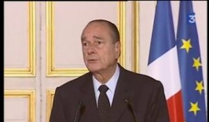 Moshe Katsav à l'Elysée, J Chirac dénonce "le mauvais procès"