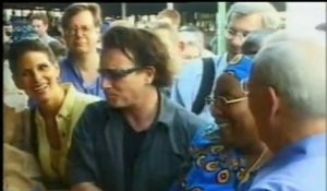 Bono chez Jacques Chirac en faveur des pays pauvres