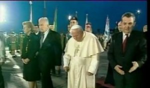 arrivée Jean Paul II/JERUSALEM
