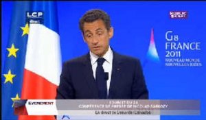 Évènements : Conférence de presse de Nicolas Sarkozy lors du G8
