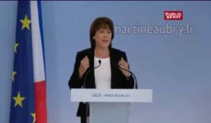 Discours de Martine Aubry pour sa candidature aux primaires socialistes