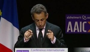 Conférence internationale sur la maladie d'Alzheimer : N. Sarkozy