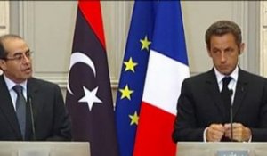 Conférence de presse conjointe de N. Sarkozy et de M.Mahmoud Jebril