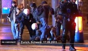 Violentes échauffourées à Zurich - no comment