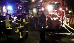 Un appartement ravagé par les flammes à Boulogne-sur-Mer (Pas-de-Calais)