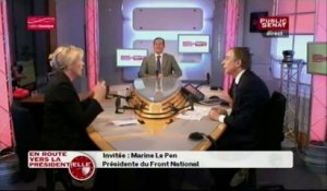 Marine Le Pen : invitée de l'émission "En route vers la présidentielle"