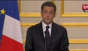 Sarkozy : "Notre détermination est totale"