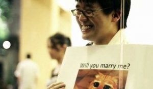 Demande en mariage avec des memes d'internet