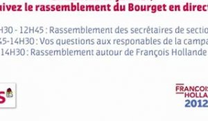 Regardez en direct le rassemblement du Bourget autour de François Hollande !