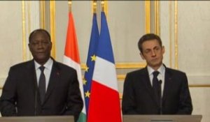 Déclaration conjointe de MM Nicolas Sarkozy et Alassane Ouattara 