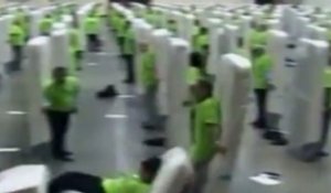 850 personnes battent le record d'un domino géant