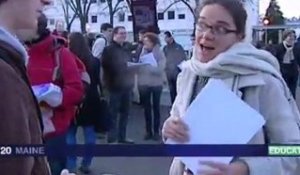 Manifestation au Lycée sud du Mans