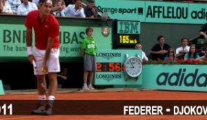 2011 Federer Djokovic - Fantastic Passing Shot