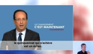 François Hollande : "le bilan du quinquennat est un échec"