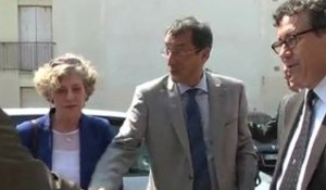 François Lamy, Ministre délégué chargé de la ville, en déplacement à Narbonne.