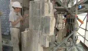 A Rouen, visite de chantier de l'église Saint-Maclou