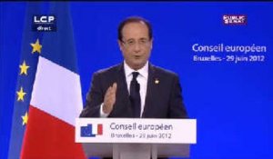 Évènements : Conférence de presse de François Hollande à l'issue du sommet européen