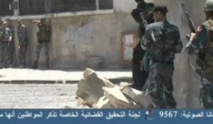 La télévision syrienne montre les combats de Midane