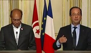 Le président tunisien Marzouki reçu à l'Elysée