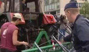 Les agriculteurs manifestent à Bruxelles