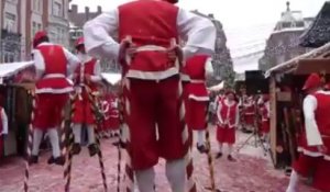 Les échasseurs namurois sous la neige