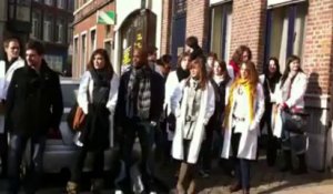 Manifestation des étudiants en médecine de l'ULG