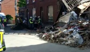 Quaregnon: des maisons éffondrées suite à une explosion causée par une fuite de gaz