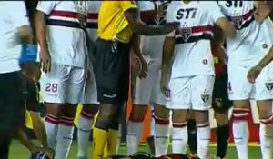 Triplé de Lucas Moura face à Sport Recife