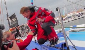 Départ du Vendée Globe de JP Dick , skipper de Virbac-Paprec 3