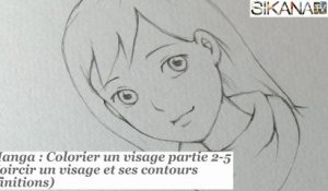 Manga : Comment colorier un visage à l'aquarelle 2-5 - Noircir un visage et ses contours - HD