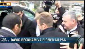 Beckham à l'hôpital où le PSG fait passer ses visites médicales - 31/01
