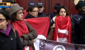 Mort d'un opposant tunisien : manifestation devant l'ambassade de Tunisie à Paris - 06/02