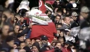 Tunisie: funérailles de l'opposant Chokri Belaïd,...