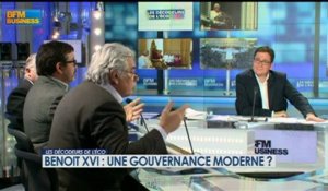 Benoit XVI : une gouvernance moderne ? - 11 février - BFM : Les décodeurs de l'éco 4/5