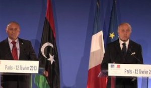 Réunion internationale de soutien à la Libye - Conférence de presse (Paris, 12/02/2013)