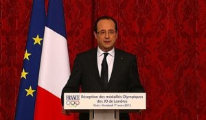 Discours lors de la remise de décorations aux médaillés des Jeux Olympiques de Londres 2012