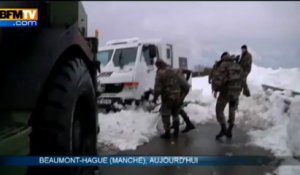 Neige: des militaires à pied d’œuvre dans la Manche pour dégager les routes - 13/03